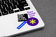 Sticker Mockup On Macbook, a Merchandise Mockup by SLAB! Design (Thumbnail 3 of 8)