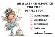Whimsical Birthday Fairy Clipart, an Illustration by OK Design (Thumbnail 4 of 6)