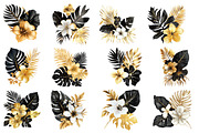 Black and Gold Tropical Clipart, an Illustration by Designworld (Thumbnail 3 of 5)