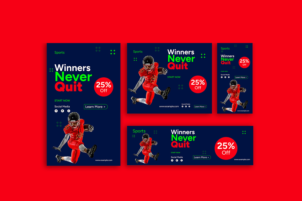 Sports Web Banner Set Layout, an UI Kit Template by CreativeShaper (Photo 4 of 4)