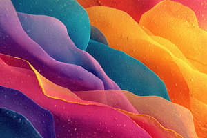 Colorful layered abstract art vibran, a Photo by Pixeness Studio