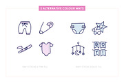 Baby Shower & Newborn Icons, an Outline Icon by Caroline Mackay (Thumbnail 5 of 9)