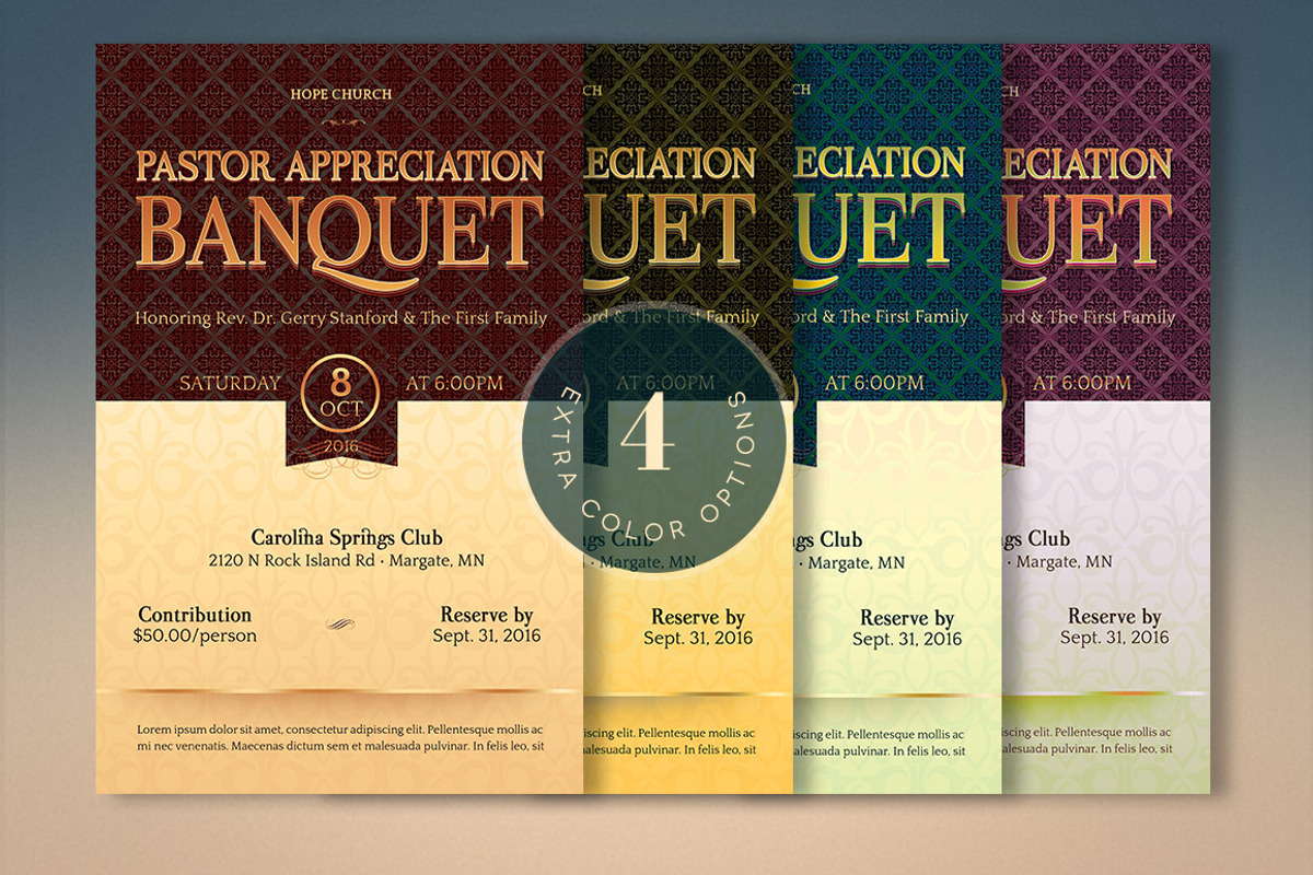Pastor Appreciation Template Kit, an Invitation Template by Godserv Designs (Photo 7 of 7)