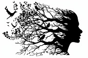 Nature Face Vector Collection, an Illustration by BIPLOB EXPERT (Thumbnail 7 of 9)