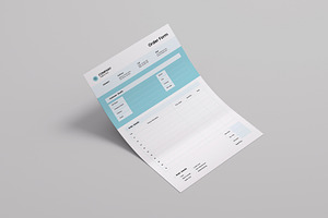 Clean Minimal Order Form Template, a Print Template by afsar.hossain