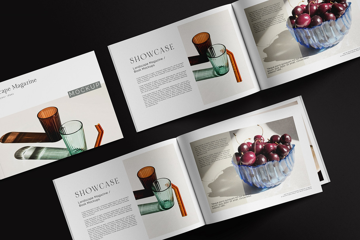 Landscape Magazine /brochure Mockup, a Books & Magazine Mockup by Tahtagraphic (Photo 6 of 14)