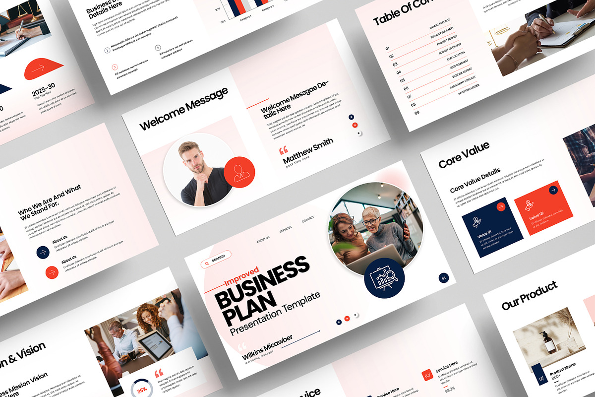 Business Plan Presentation Template, a Print Template by MightyDesign (Photo 1 of 8)
