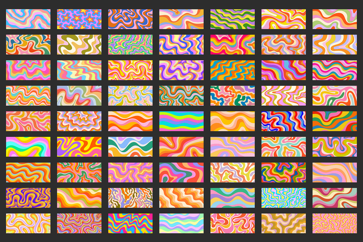 GROOVY PATTERN TEXTURES VECTOR SET, a Texture Graphic by craftlove (Photo 3 of 16)