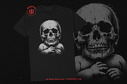 10 Bundle Dark Art Baby Skull Kids, an Illustration by Morspective (Thumbnail 2 of 7)