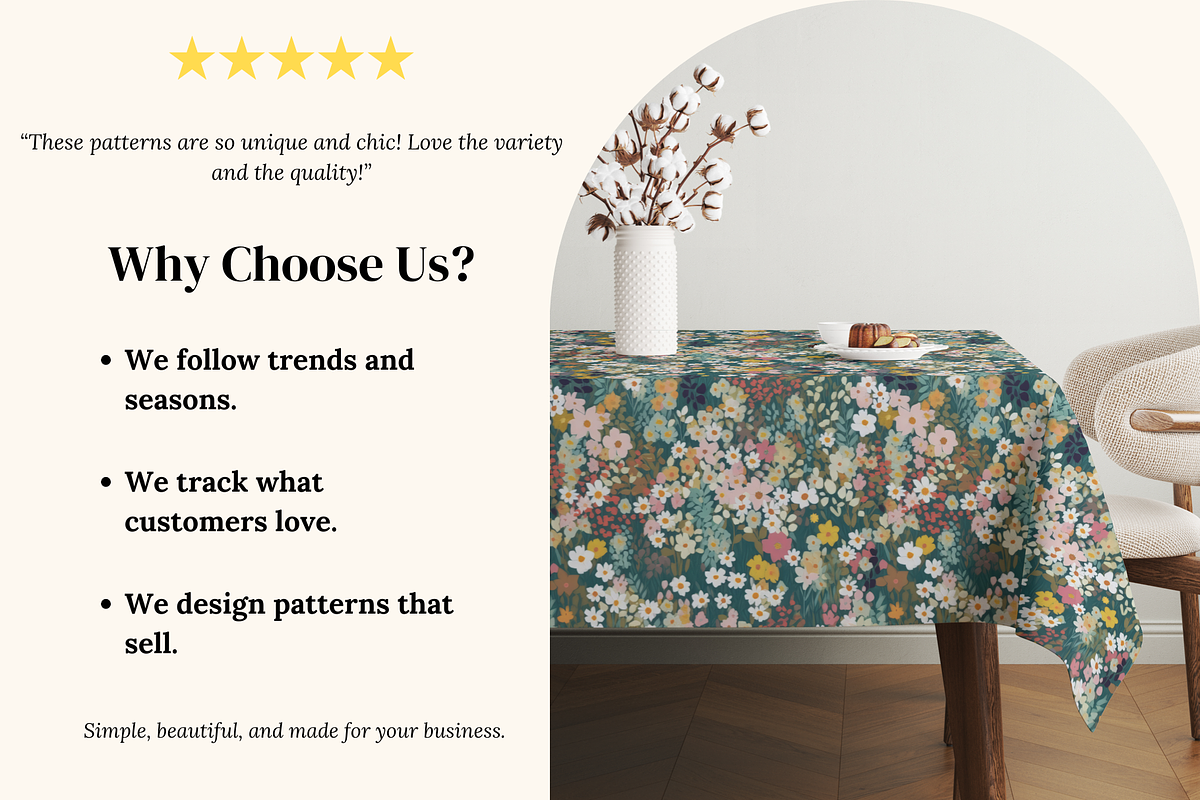 Meadow Flowers Patterns Set, a Pattern Graphic by Ninterints (Photo 3 of 20)