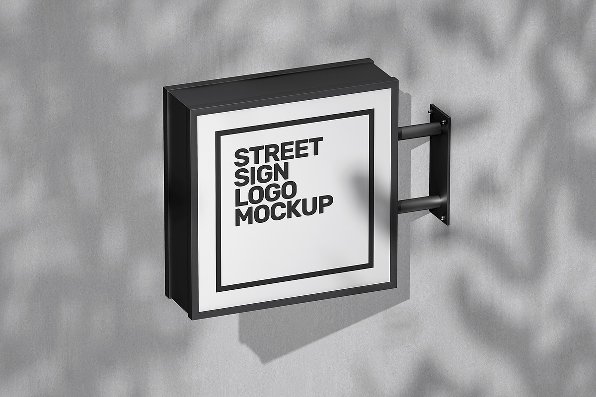 Street Sign Mockup (32 PSD Scenes), an Advertising Mockup by Traint (Photo 22 of 50)