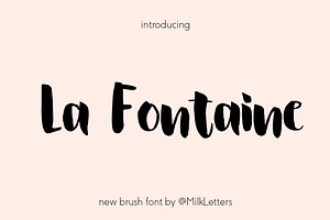 La Fontaine Brush Font