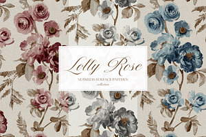 Vintage Peony Rose Pattern Bundle, a Pattern Graphic by Eclectic Anthology