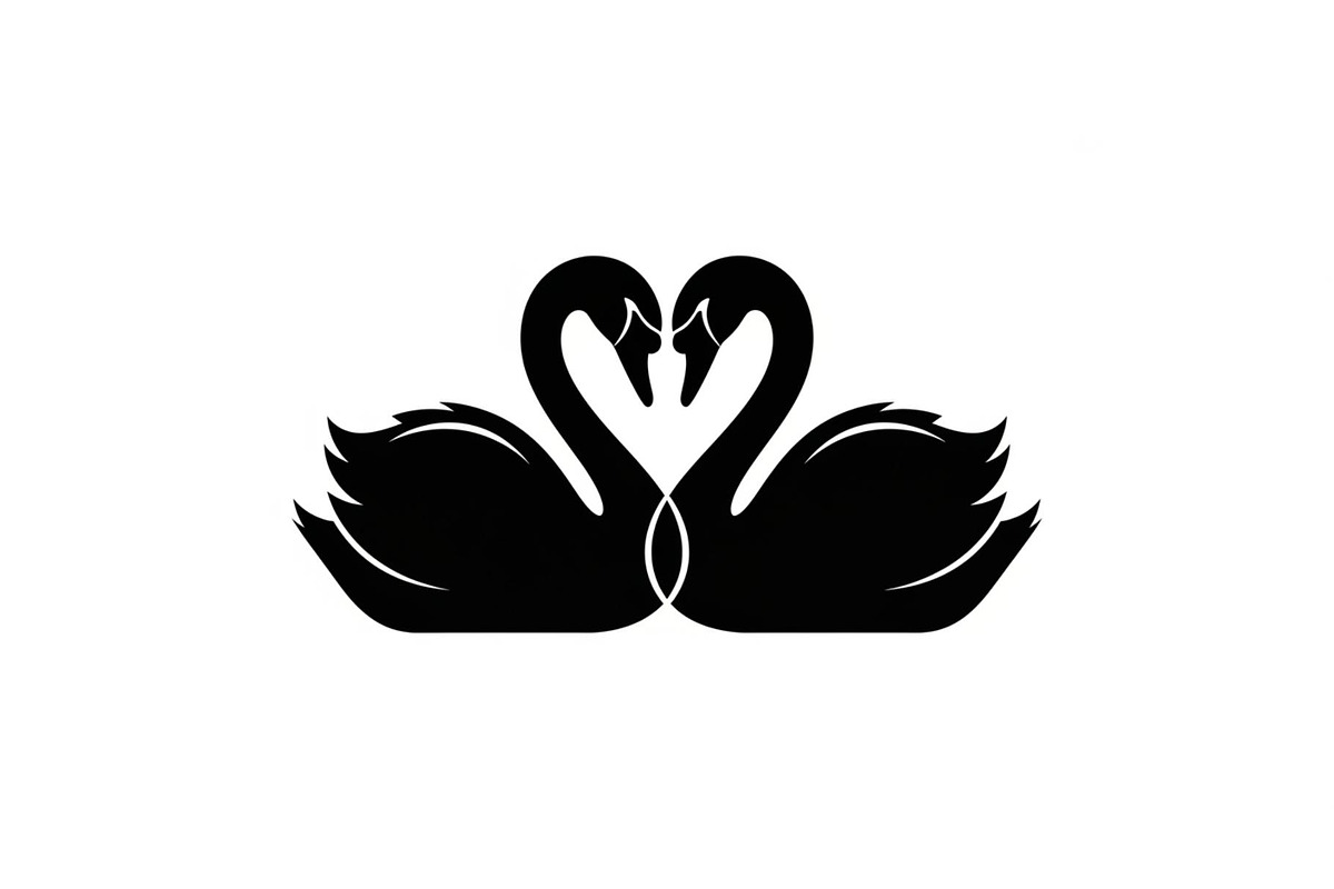 Swan Love Silhouette SVG Bundle, an Illustration by Designs_River (Photo 9 of 31)