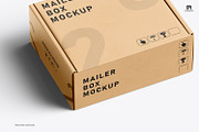 Square Kraft Mailer Box Mockup Set, a Packaging Mockup by pixelmock (Thumbnail 7 of 19)
