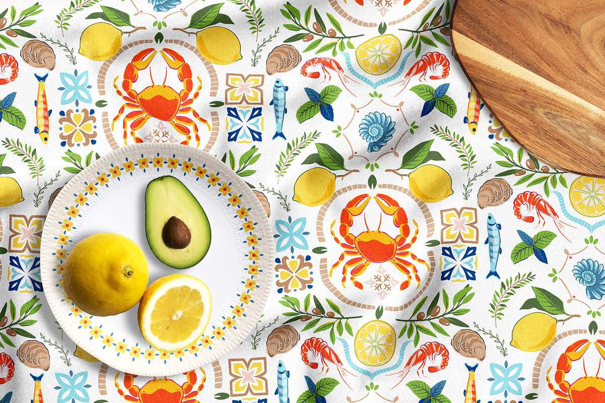Sun and Sea. Vector Summer Patterns, a Pattern Graphic by Molly art (Photo 8 of 21)
