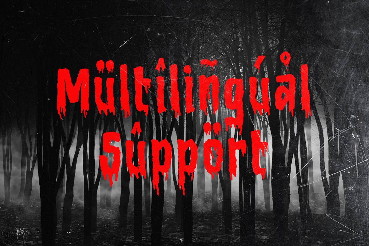 Bloody Camp - A Horror Blood Font, a Handwritten Font by Typefactoryco (Photo 7 of 10)