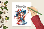Patriotic July Girls PNG Clipart, an Animal Illustration by Craft Nest (Thumbnail 2 of 4)