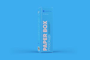 Paper Box Mockup 46x163mm