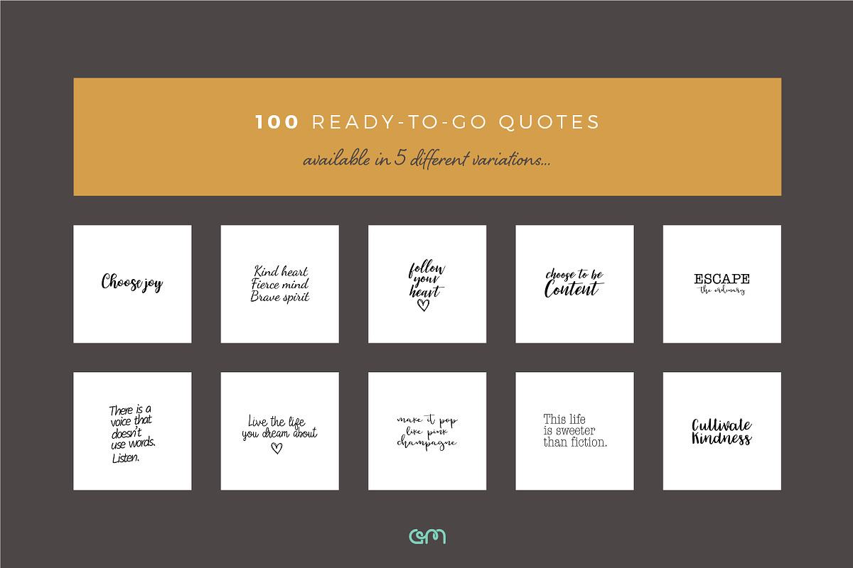 New Year Quote Bundle, a Social Media Template by AM Studio (Photo 5 of 12)