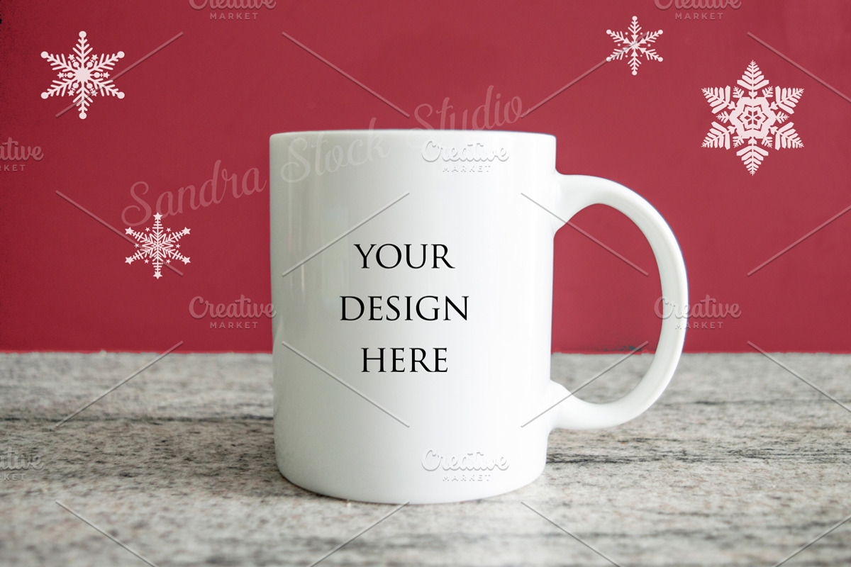 Christmas mug mockup, a Cups & Container Mockup by Papaya Craft