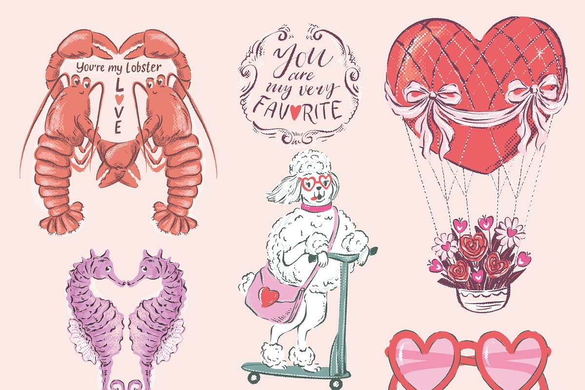 Valentine's Cards Die-Cut Shapes, a Seasonal Illustration by HannaSymo (Photo 13 of 13)