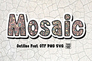 Mosaic OTF PNG SVG, a Sans Serif Font by DREAMs Soul G. (Thumbnail 1 of 5)