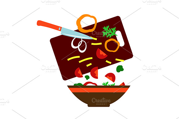 Cooking Fresh Vegetarian Salad