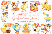 Summer Duck Sublimation Bundle, an Illustration by Libby Wishes (Thumbnail 1 of 12)
