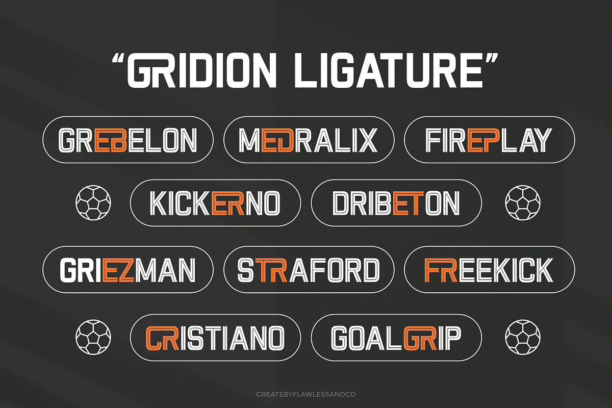 Gridiron - Sport Display Font, a Font by Flawless And Co (Photo 4 of 10)