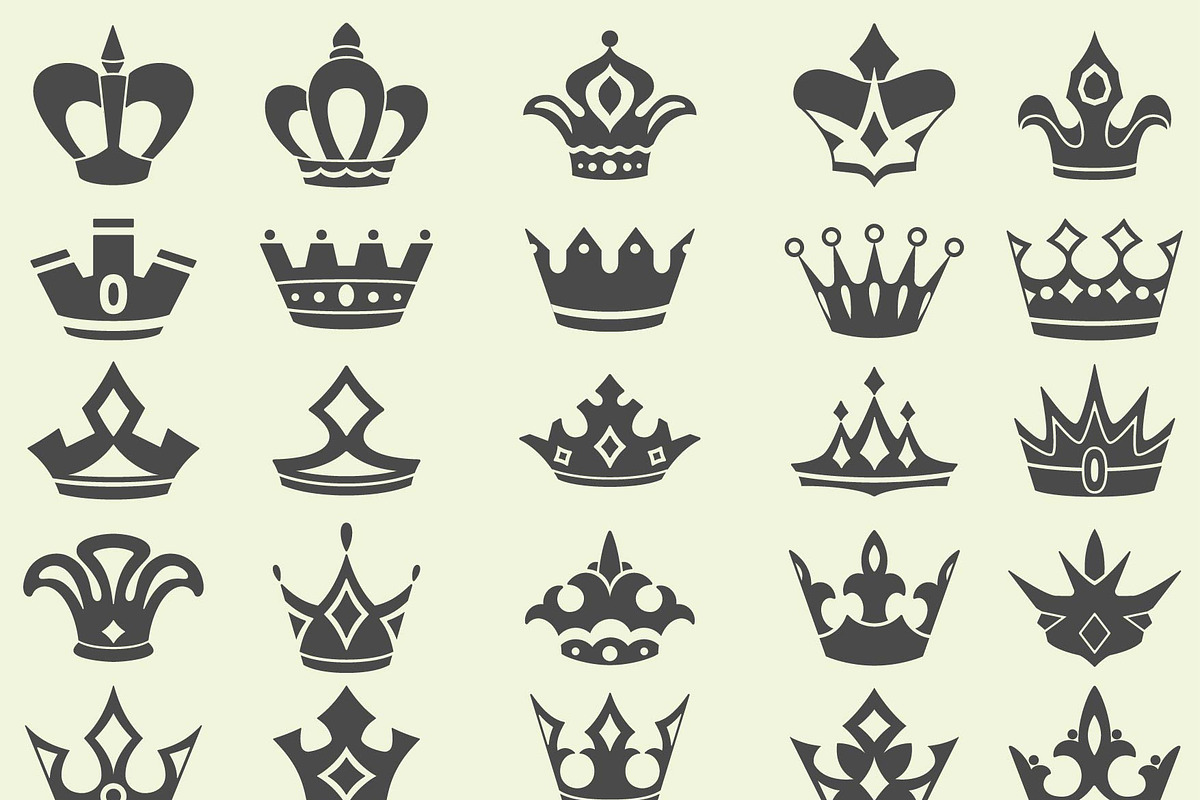 Vintage crowns collection, an Illustration by SHMEL_Studio (Photo 1 of 2)