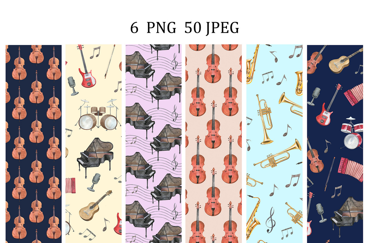 Music Digital Papers, Patterns, a Pattern Graphic by PatternPalette (Photo 2 of 12)
