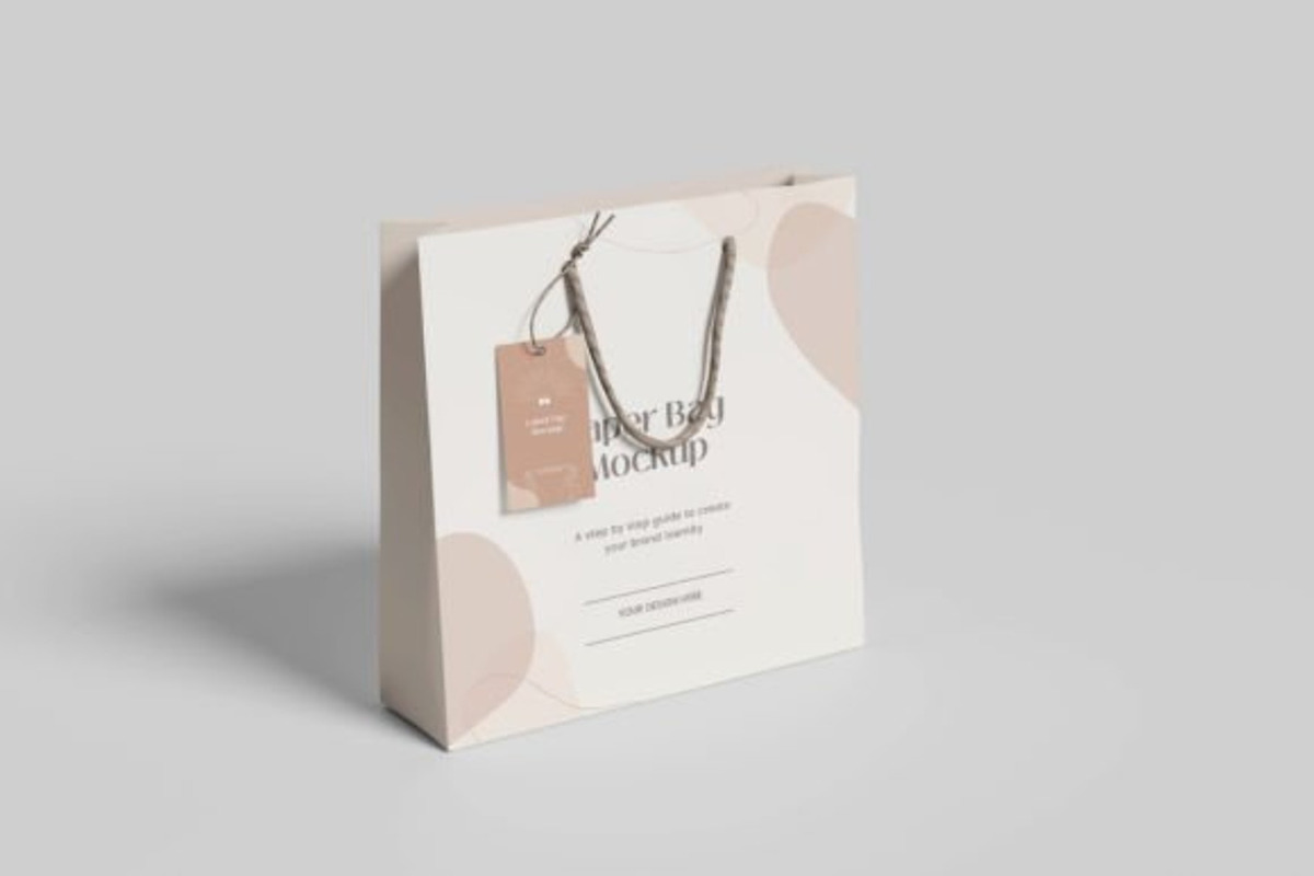 Paper Bag Mockup, a Packaging Mockup by Akrinity Digital (Photo 2 of 4)