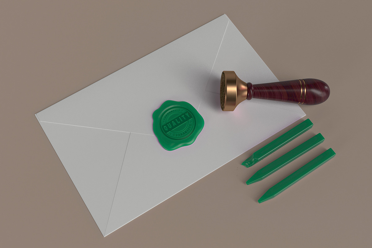 Wax Seal Mock-up, Psd Template, a Product Mockup by graystudio (Photo 6 of 7)