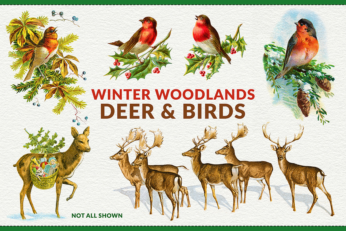 Complete Vintage Christmas Graphics, a Seasonal Illustration by French Kiss Collections (Photo 13 of 28)