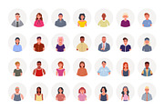 Set of diverse people avatars, a Person Illustration by Yayasya (Thumbnail 2 of 3)