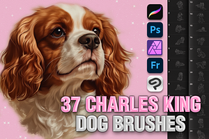 Charles King Dog Brushes Procreate