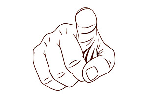 Coloring comic finger points, an Object Illustration by Things for designers