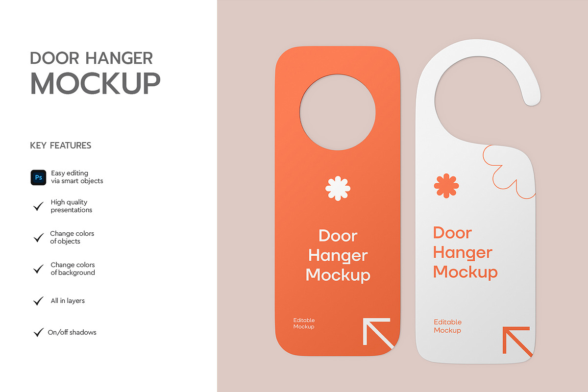 Door Hanger Mockup Set, a Product Mockup by graphypix (Photo 2 of 4)