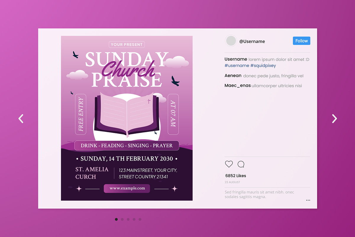 Sunday Church Flyer Set, a Flyer Template by SquidPixey (Photo 2 of 5)
