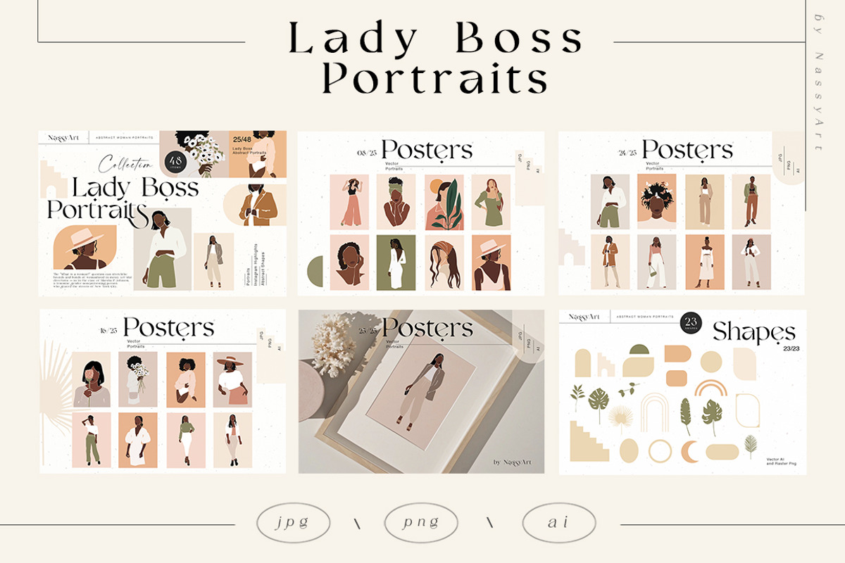 Abstract Bundle Posters Prints 325+, a Decorative Illustration by NassyArt (Photo 6 of 15)
