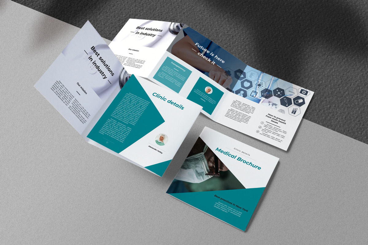 Health Care Square Trifold Brochure, a Brochure Template by Kahuna Design (Photo 1 of 4)