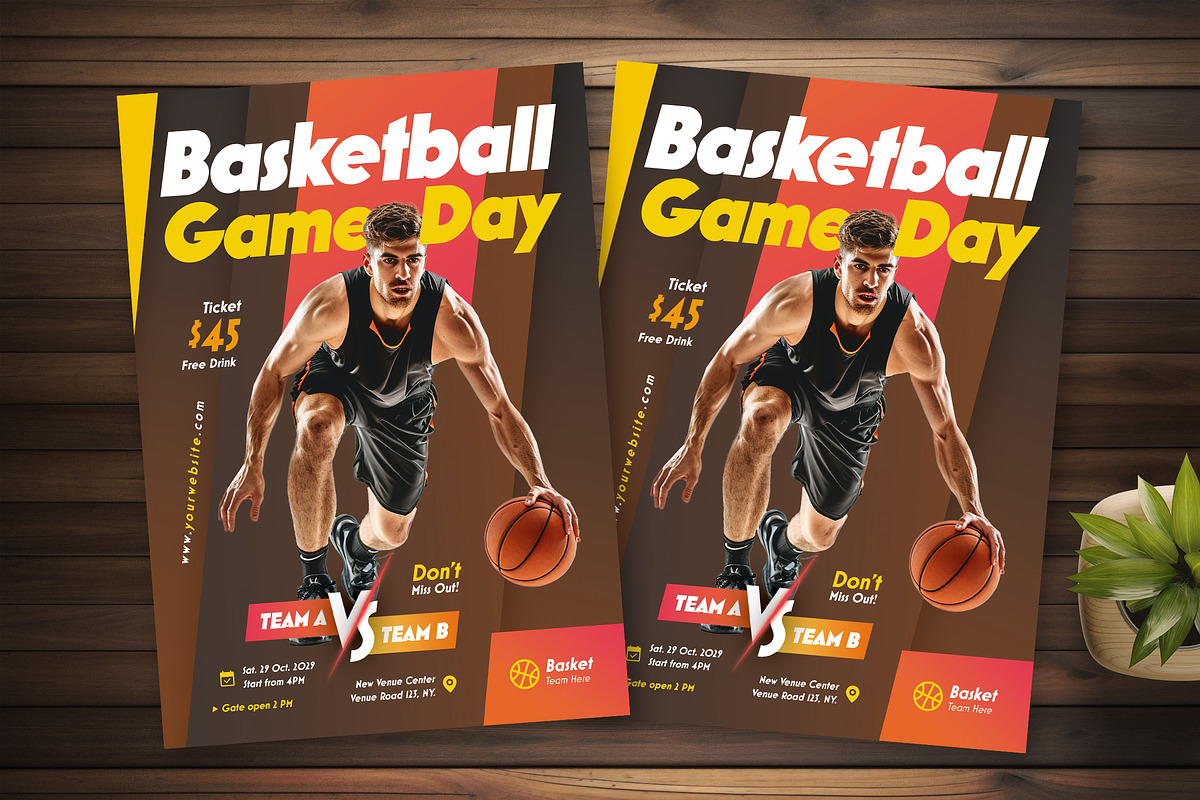Basketball Game Day Flyer Template, a Flyer Template by Boostock (Photo 6 of 6)