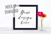 Square Black Frame Mock Up, a Print Template by Pixomize (Thumbnail 1 of 4)