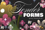 Tender Forms: Grainy Botanical Art, an Object Graphic by Elena Choo (Thumbnail 1 of 12)