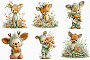 Whimsical Easter Reindeer Clipart, an Illustration by Craft Nest (Thumbnail 3 of 11)