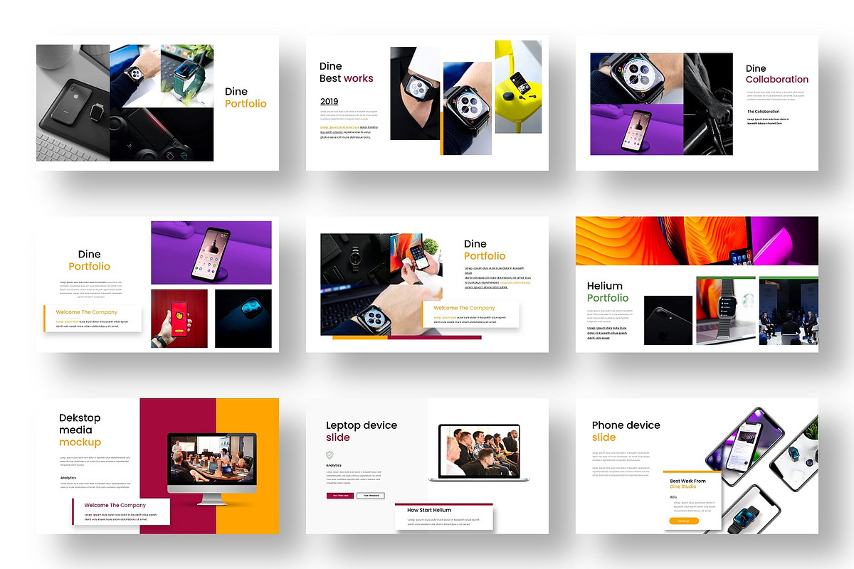 Dine - Business Google Slide Templat, a Presentation Template by Dens Creative Studio (Photo 4 of 6)