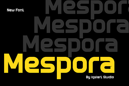 Mespora - Modern Sans Font, a Sans Serif Font by Iqsiart Studio