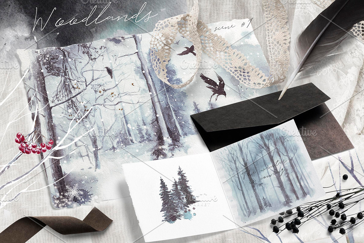 Winter fall bundle. all in 1, an Animal Illustration by Alisa Mikibith Art (Photo 13 of 30)