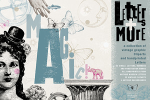 Letters and vintage Graphic Elements